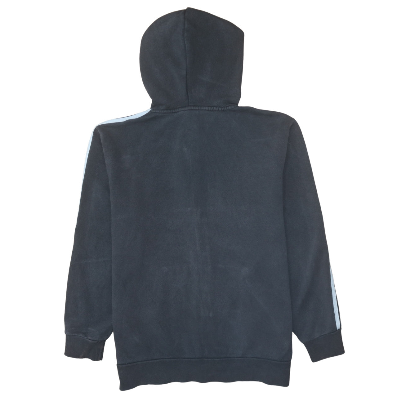 Adidas Women Black XL Full Zip Hoodie with Stripes