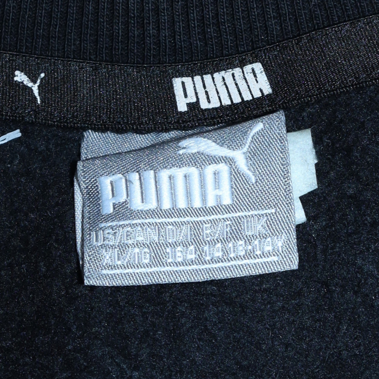 Puma Boys Black Fleece Pullover Sweatshirt Size 146 Regular Fit