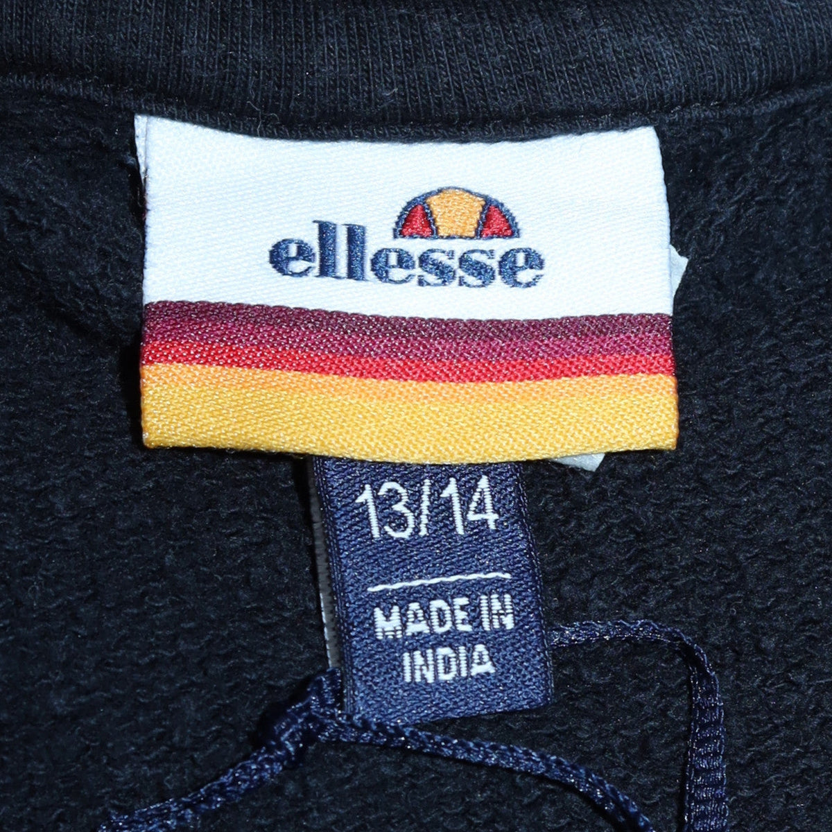Ellesse Girls Black Floral Logo Hoodie 13-14 Years Pullover Fleece