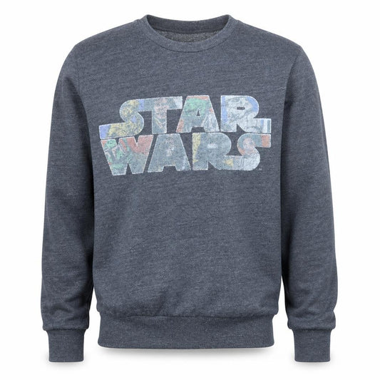 Cedar Wood State Men’s Grey Star Wars Logo Crew Neck Sweatshirt S