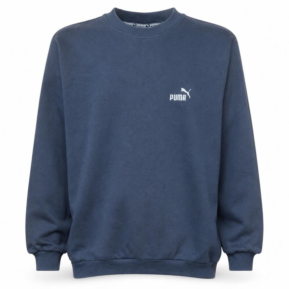 Puma Men's Blue Regular Fit Crew Neck Sweatshirt Size S