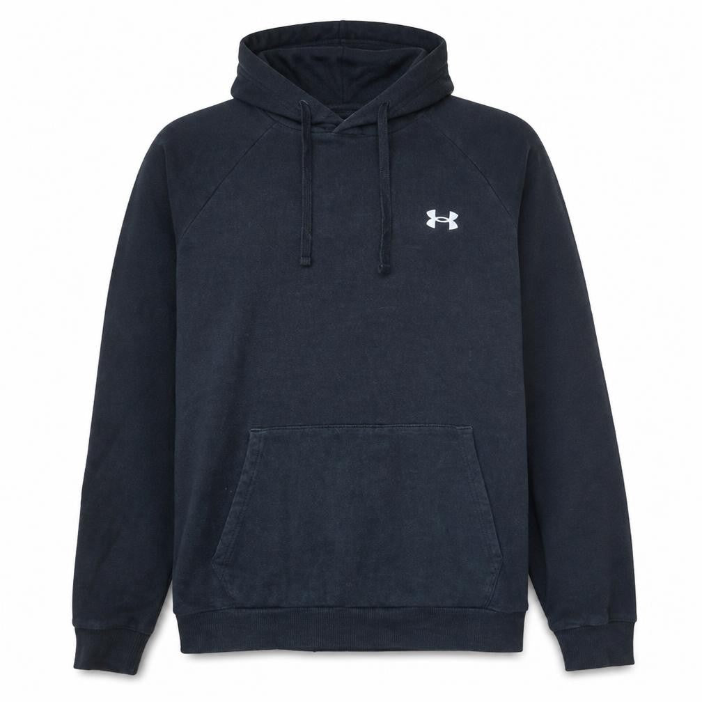 Under Armour Men's Black Pullover Hoodie Size L Loose Fit ColdGear