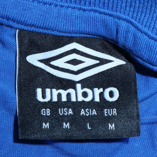 Umbro Men's Blue Cotton Polo Shirt M Regular Fit Short Sleeve
