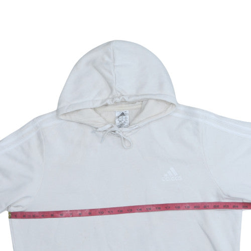 Adidas Men's White XL Pullover Hoodie Fleece Regular Fit