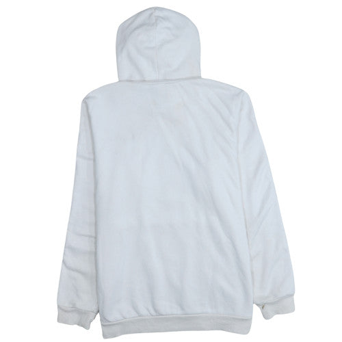 Adidas Men's White XL Pullover Hoodie Fleece Regular Fit