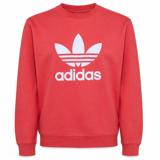 Adidas Women's Pink Logo Crew Neck Pullover Sweatshirt Size 8