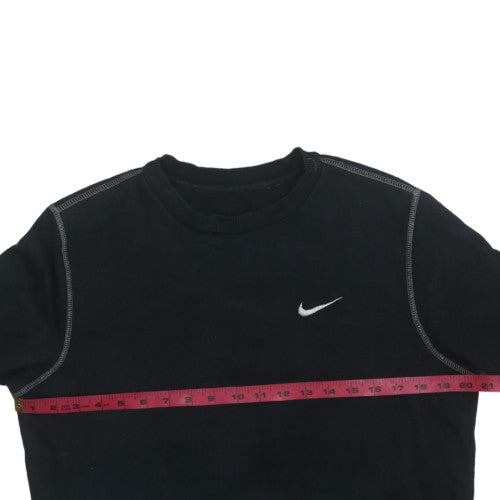 Nike Men's Black Cotton Crew Neck Pullover Sweatshirt M