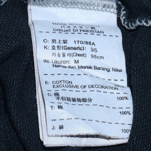 Nike Men's Black Cotton Crew Neck Pullover Sweatshirt M
