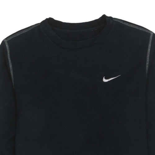 Nike Men's Black Cotton Crew Neck Pullover Sweatshirt M