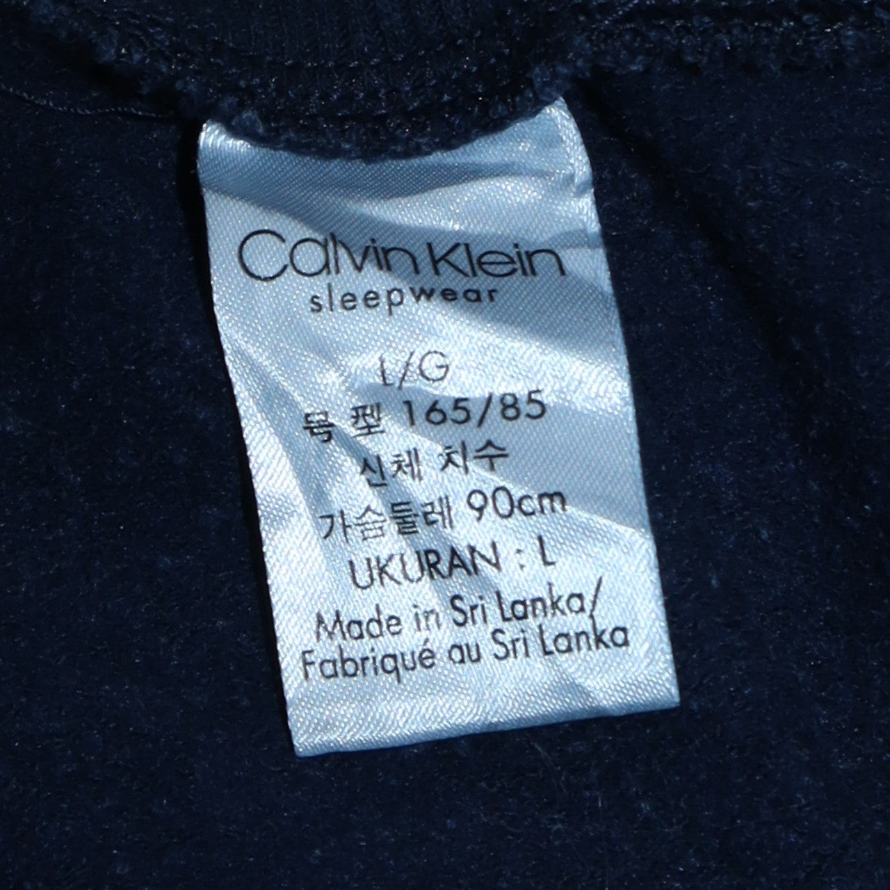 Calvin Klein Women Navy Blue Pullover Sweatshirt Size L Cotton Crew Neck
