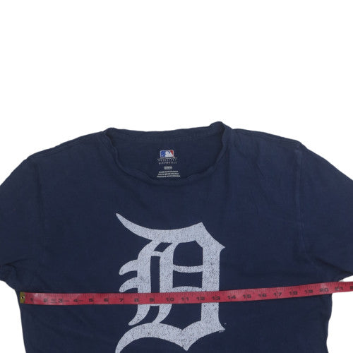MLB Genuine Merchandise Men's Navy Detroit Graphic Crew Neck T-Shirt M