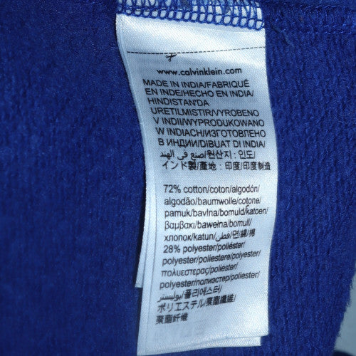 Calvin Klein Jeans Men's Blue Pullover Hoodie M Logo Design