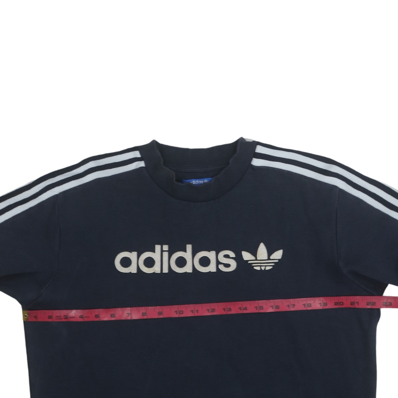 Adidas Mens Blue Pullover Sweatshirt M Logo Crew Neck Sportswear