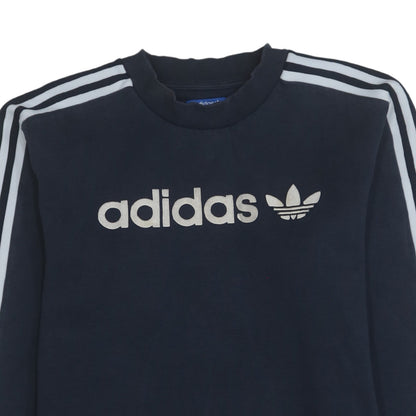 Additional view of Adidas men’s blue pullover sweatshirt m logo crew neck sportswear