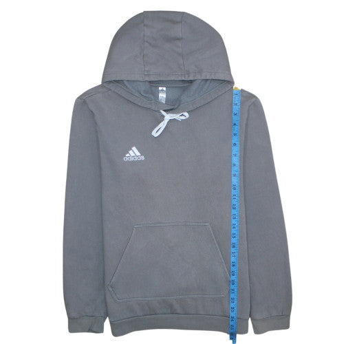 Adidas Men's Grey Pullover Hoodie M Sports Fleece Sweatshirt