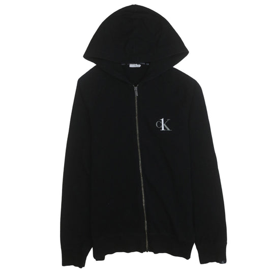 Calvin Klein Men's Black Full Zip Hoodie Size S Classic Logo
