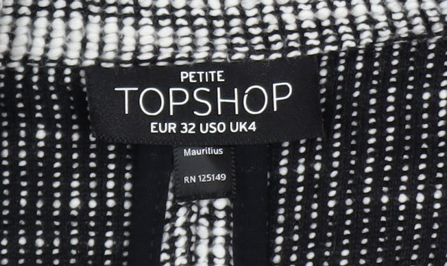 Topshop Petite Grey Knit Blazer Women's Size 4 Classic Style
