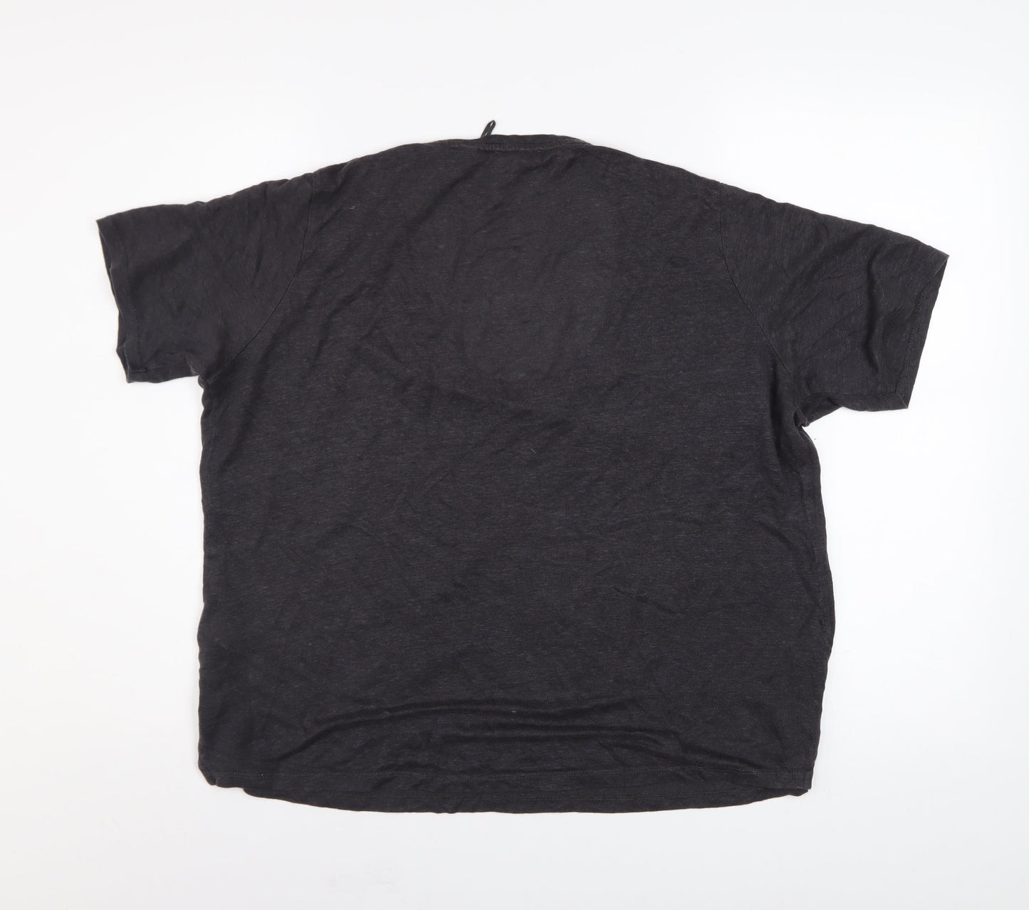 Fat Face Women’s Black Cotton V-Neck Short Sleeve T-Shirt Size 10