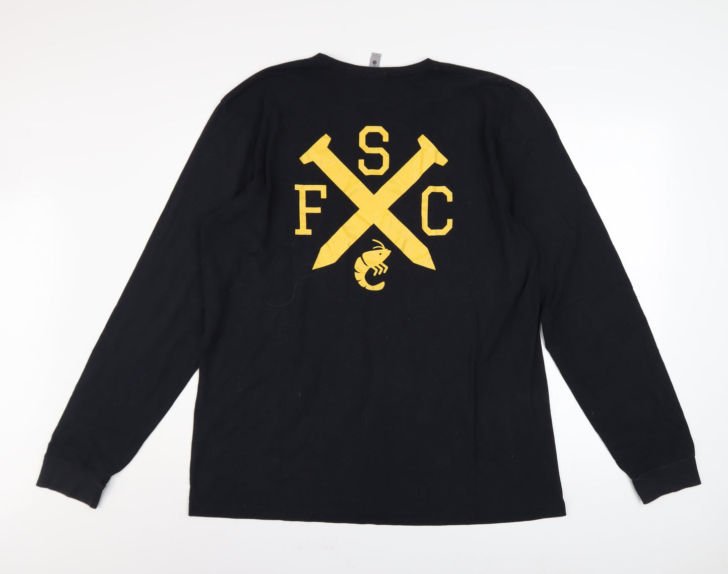 Next Level Apparel Mens Black XL Long Sleeve Graphic Top