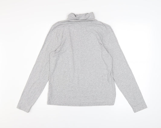 Laura Ashley Women’s Grey Roll Neck Long Sleeve Basic Top Size 12