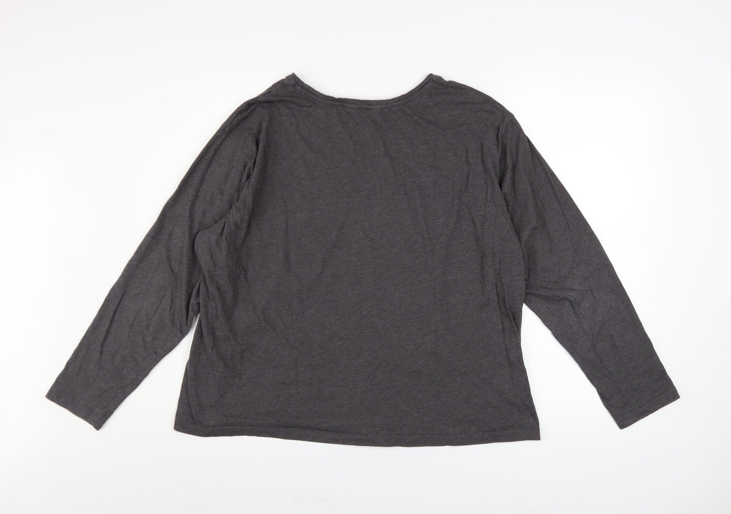 Marks and Spencer Women Grey Star Pullover Sweatshirt XL Cotton Blend