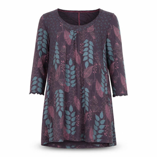 White Stuff Women’s Purple Floral Shift Dress Size 10 3/4 Sleeve