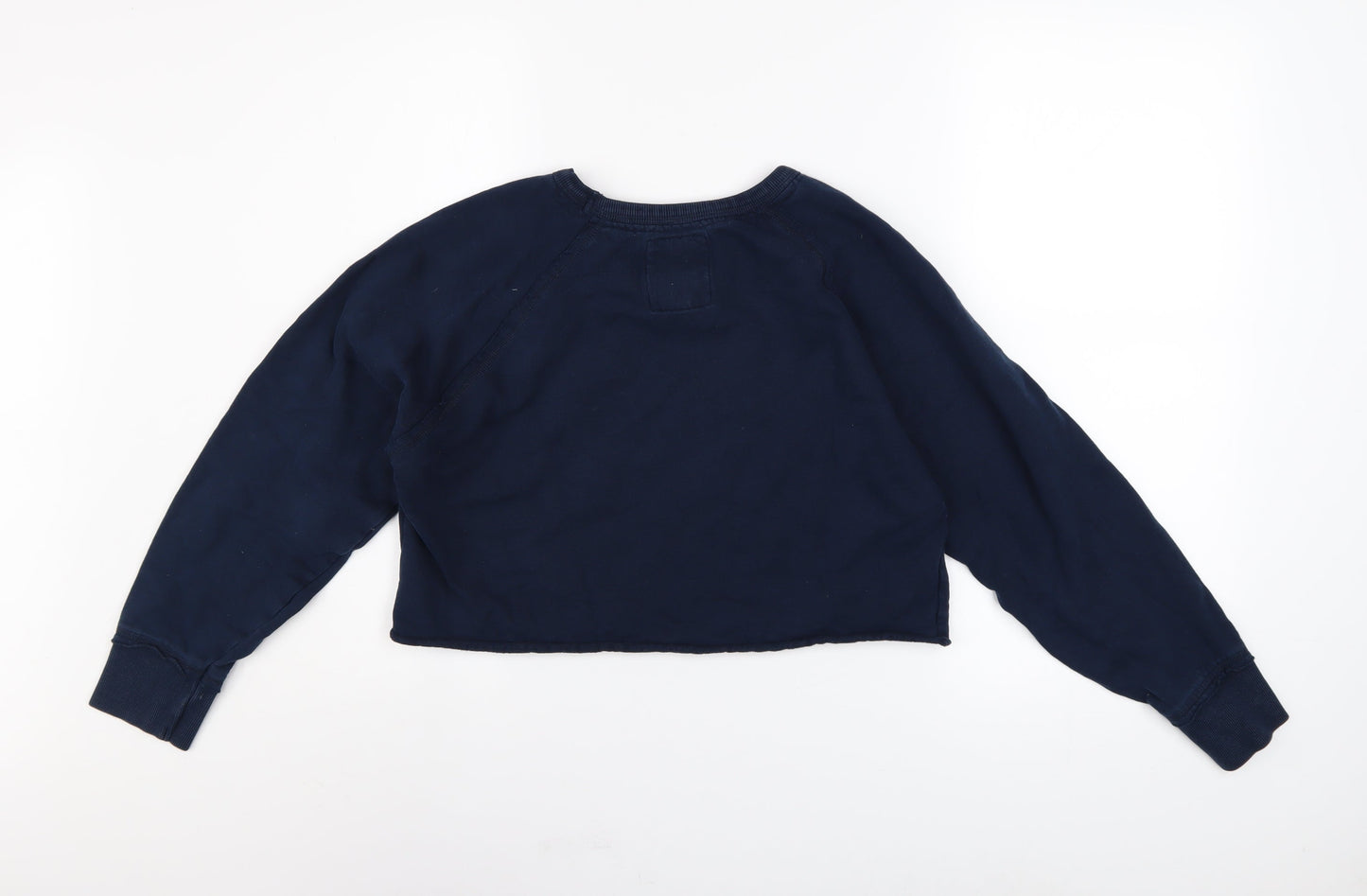 Epona Womens Navy BRISTOL UNIVERSITY Cropped Sweatshirt XS