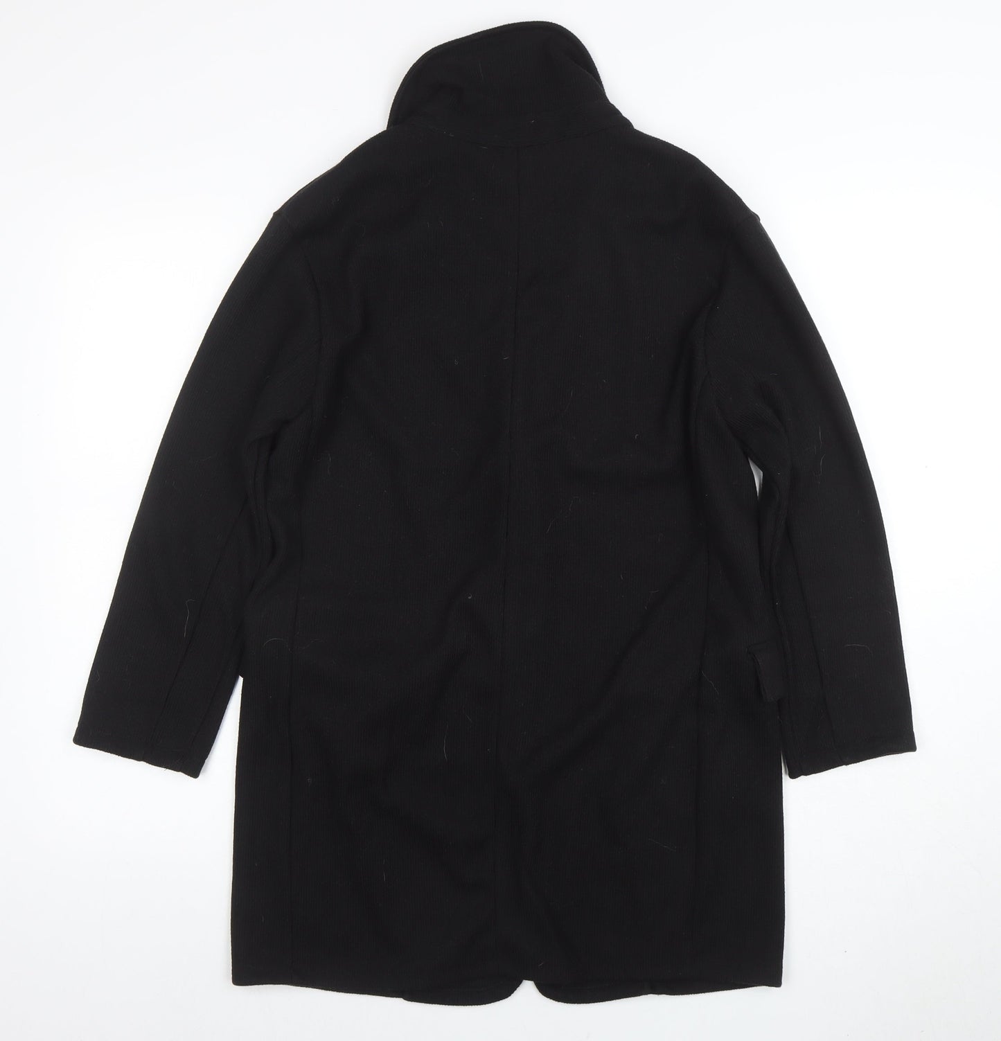 Next Women Black Coatigan UK 10 Regular Fit Mid-Length Classic