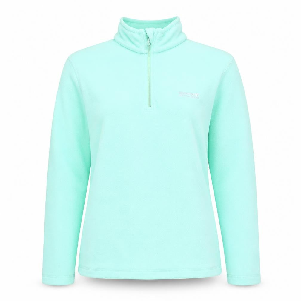 Regatta Women Mint Green 1/4 Zip Fleece Sweatshirt Size 10