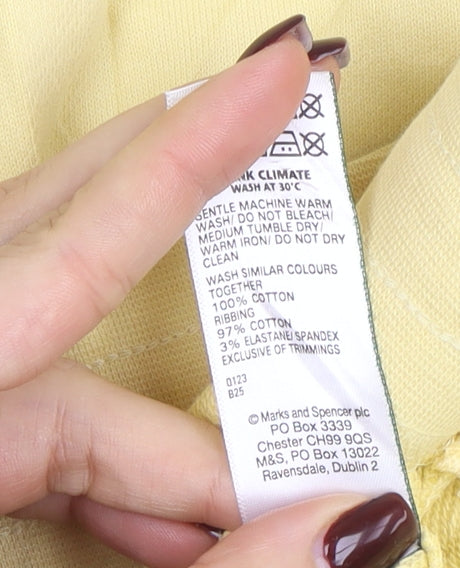 Marks and Spencer Men Yellow 3XL Regular Fit Jersey Sweat Shorts