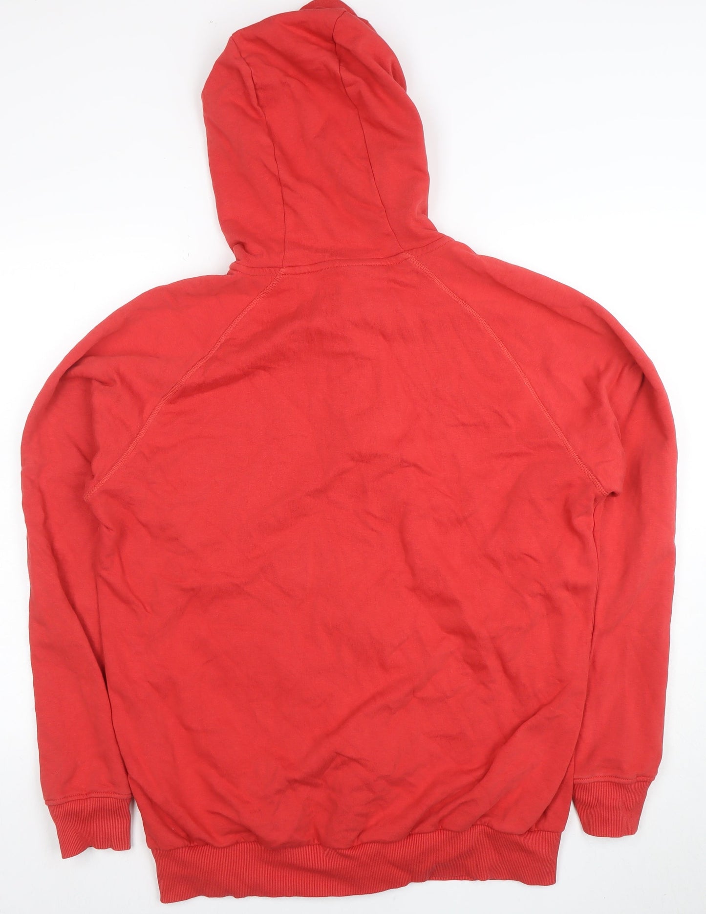 Gymshark Men’s Red Full Zip Hoodie Size L Lightweight Sportswear