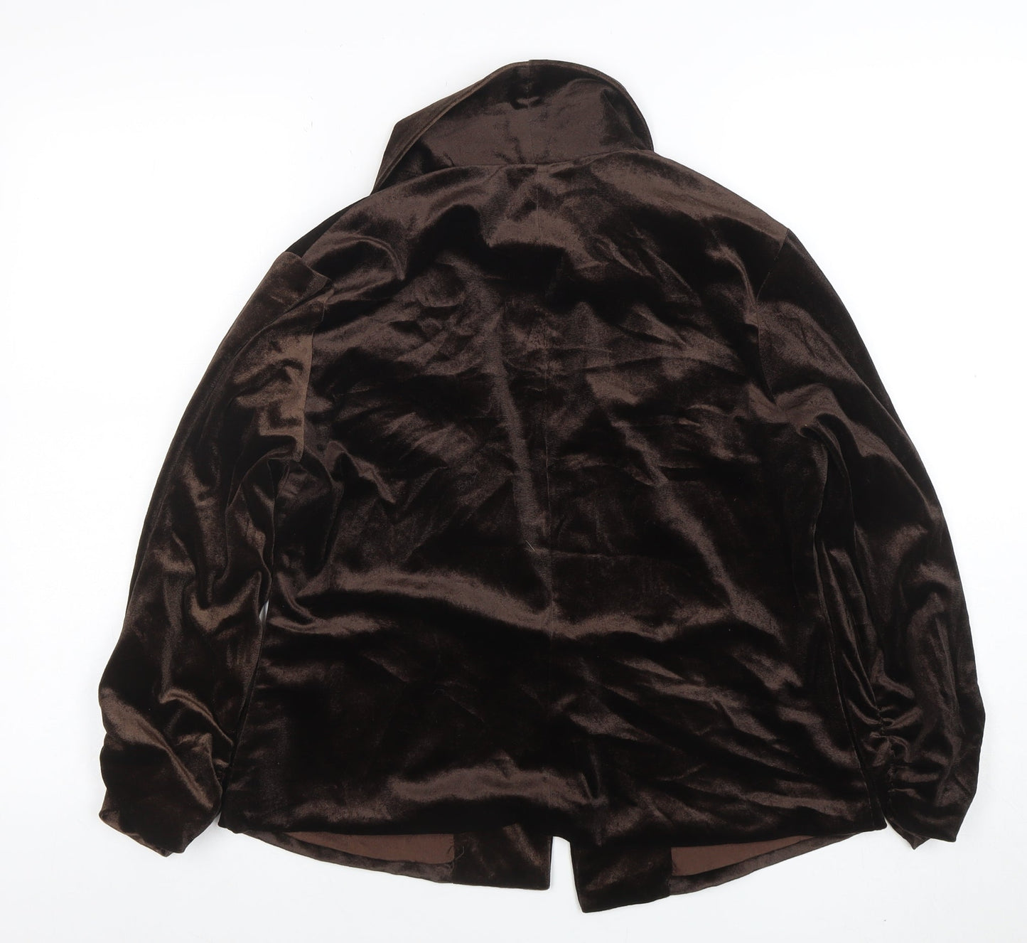 Mint Limit Women’s Brown Velvet Open Front Blazer Size L
