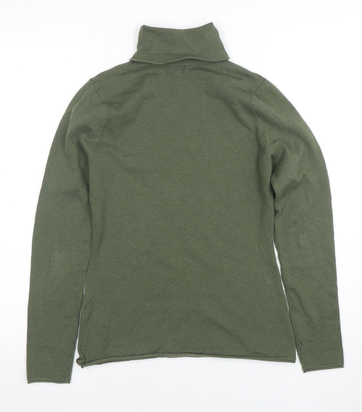 River Island Women's Green Roll Neck Long Sleeve Knit Top Size 10