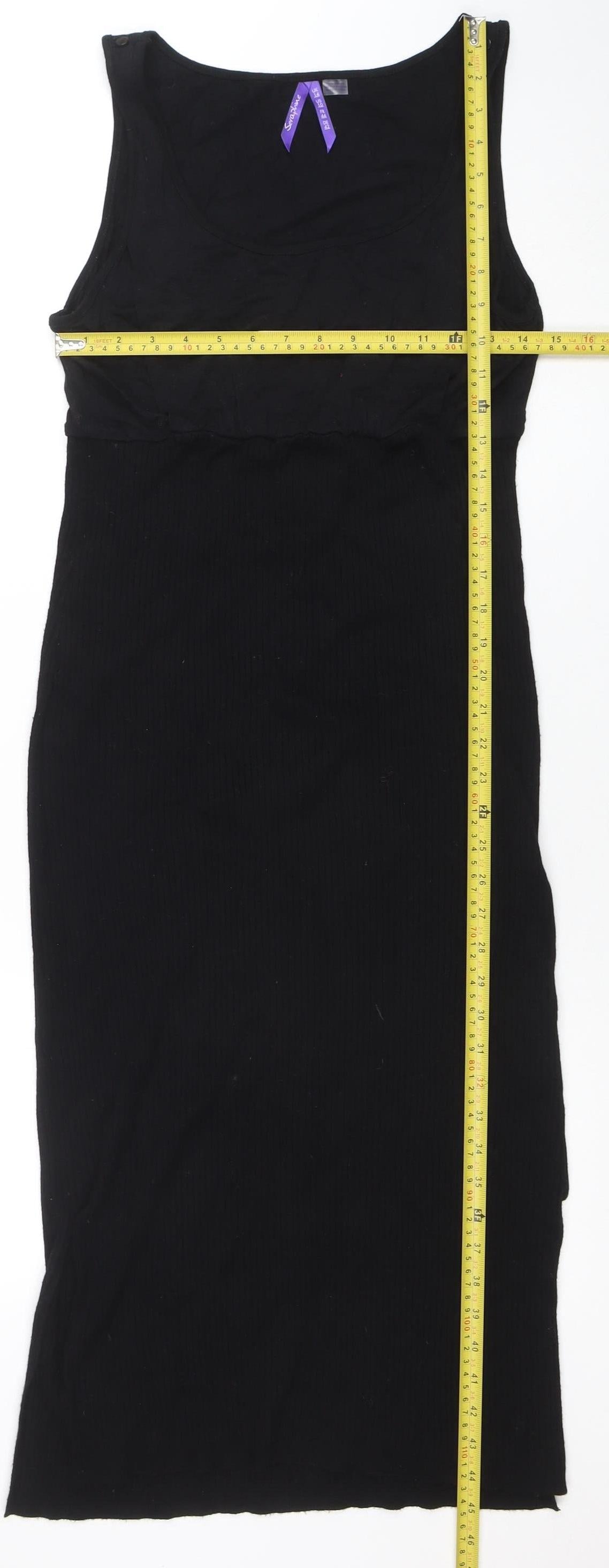 Seraphine Women Black XL Maternity Bodycon Sleeveless Dress