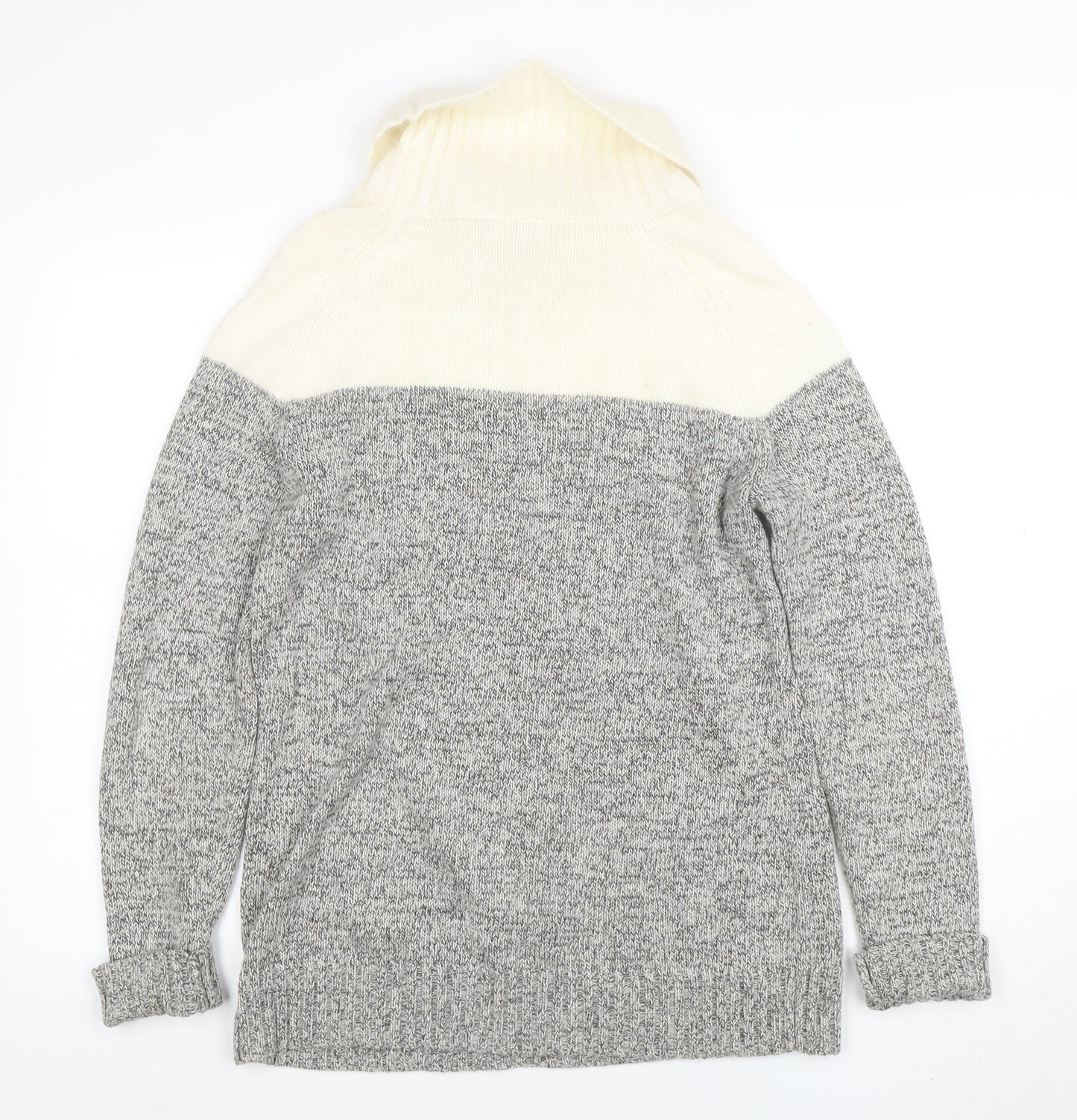 Laura Ashley Women Grey Roll Neck Angora Blend Jumper Size 14
