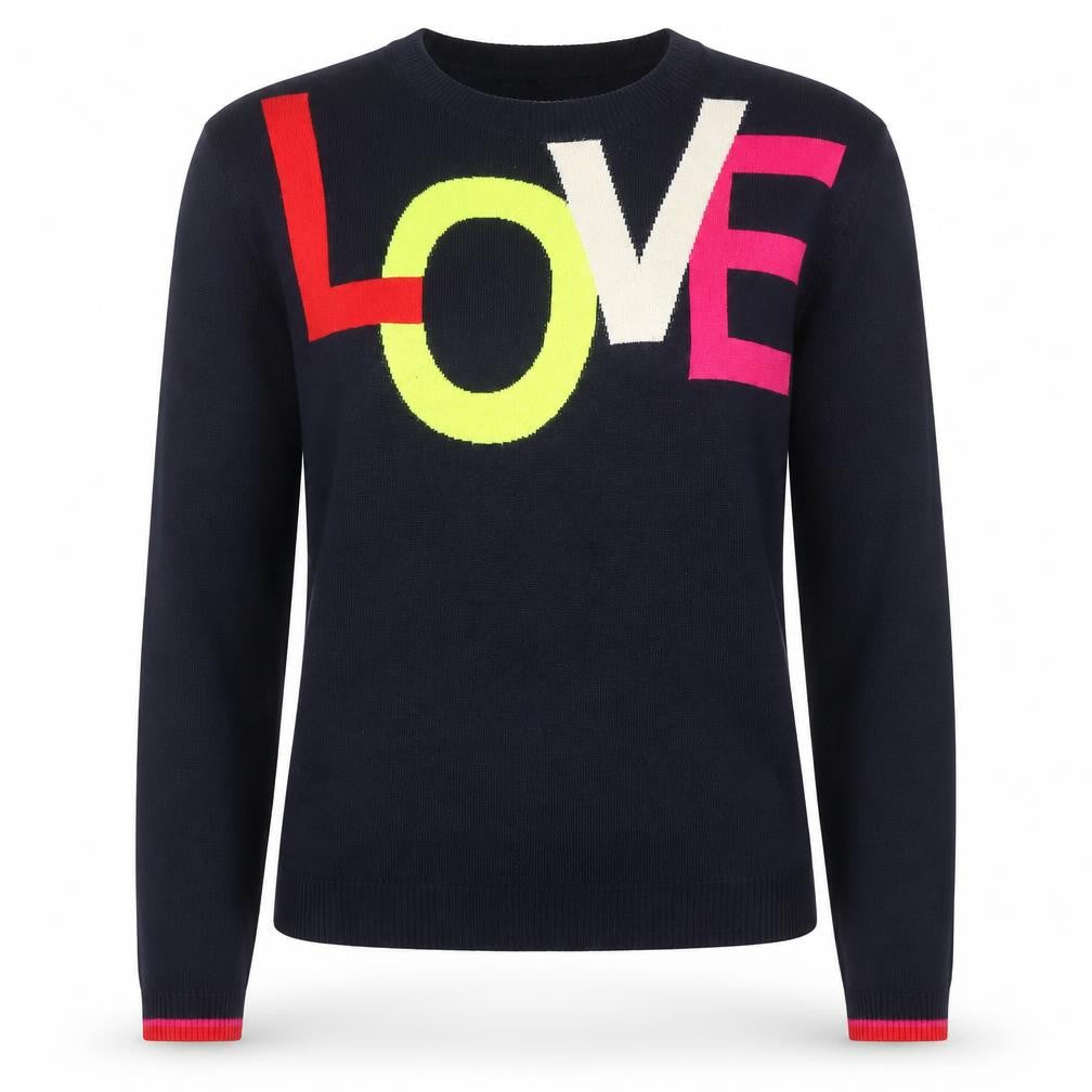 Next Women's Blue LOVE Jumper Size 8 Crew Neck Pullover