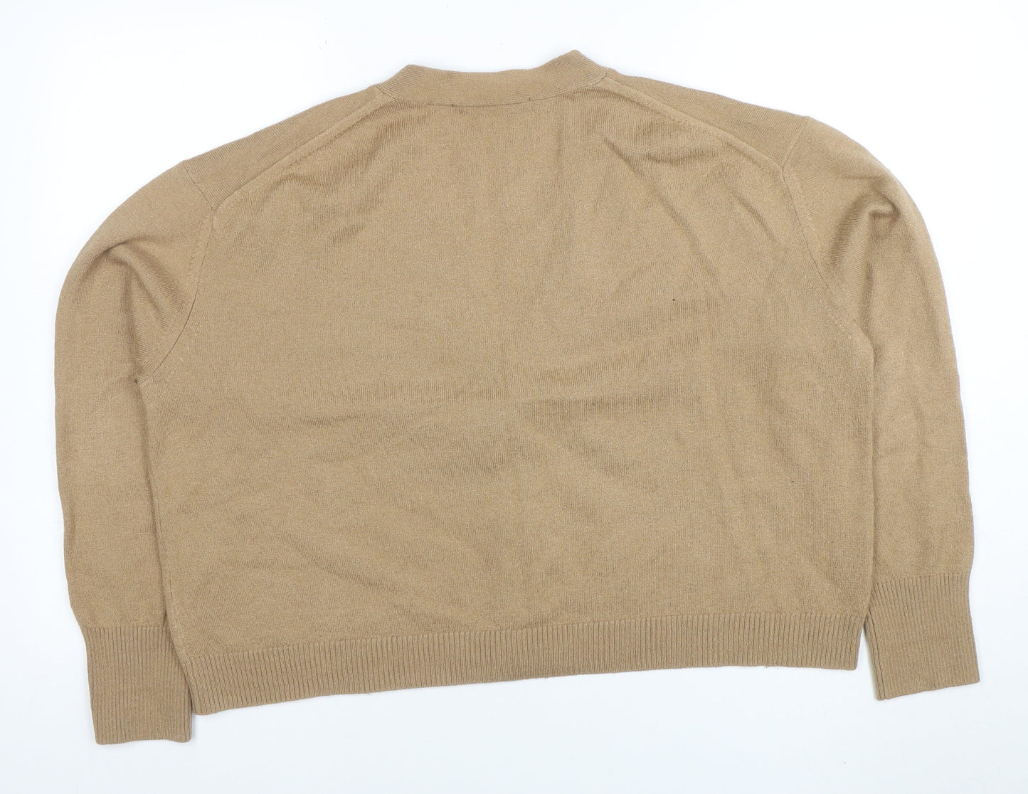 French Connection Women’s Beige V-Neck Button Cardigan S
