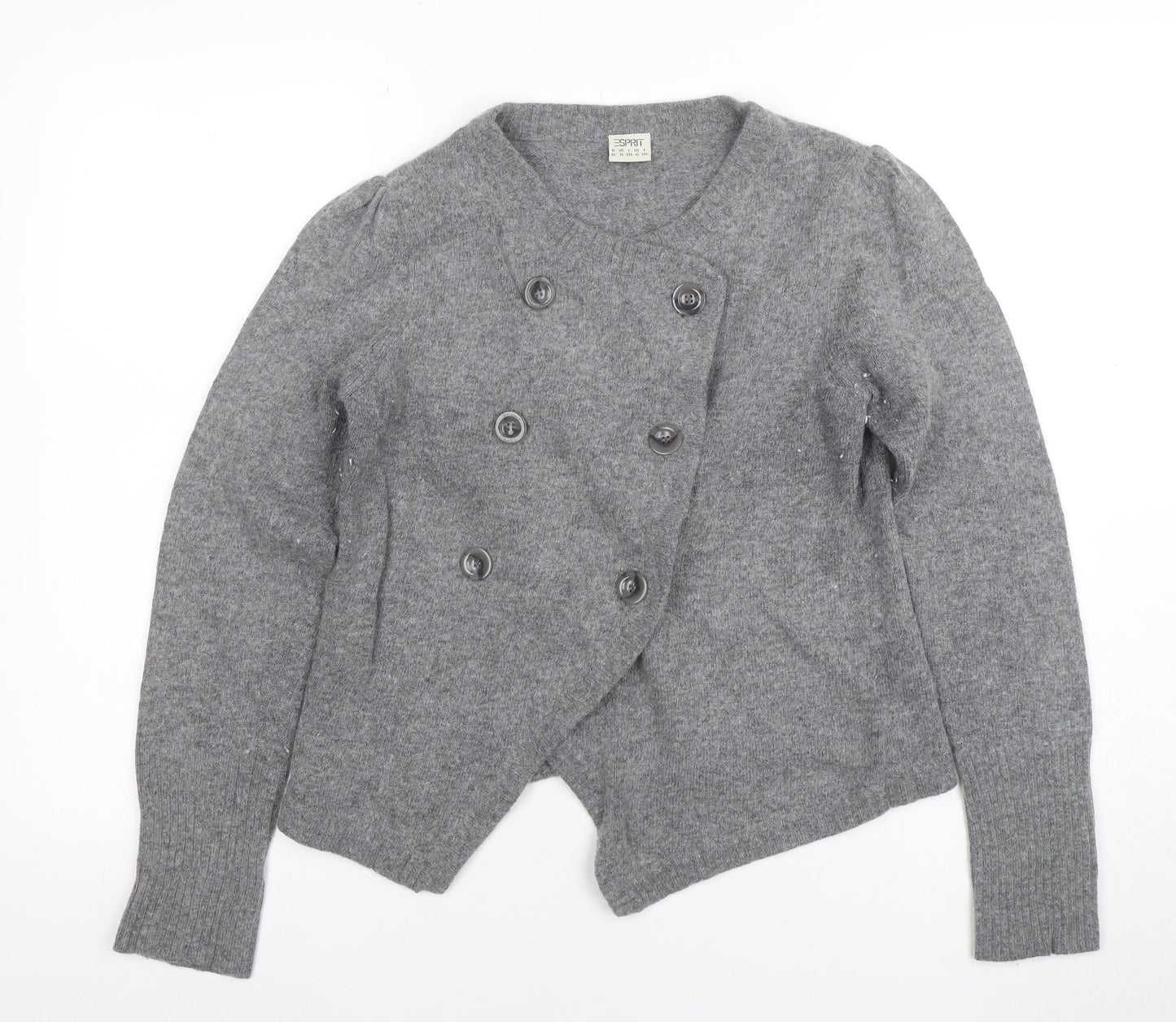 Esprit Women’s Grey Wool Blend Button Cardigan XL