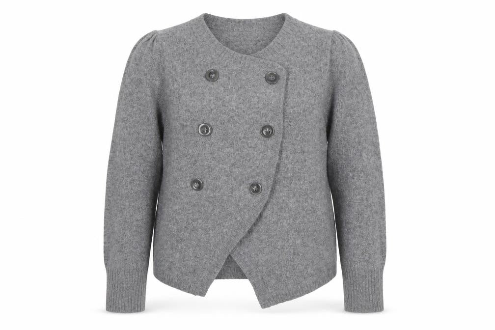 Esprit Women’s Grey Wool Blend Button Cardigan XL