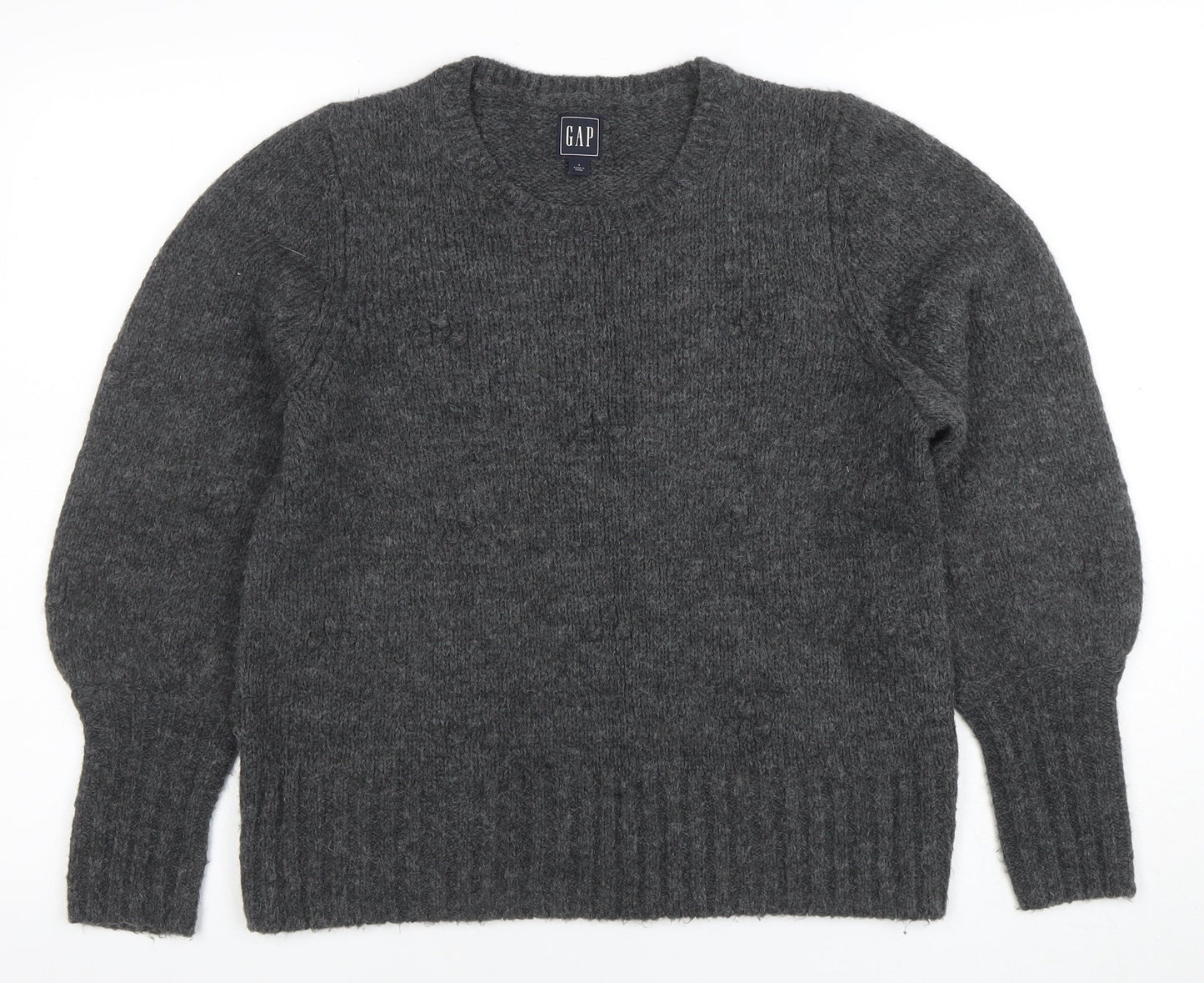 GAP Womens Grey Chunky Knit Wool Blend Pullover Jumper Size S