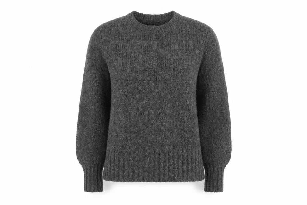 GAP Womens Grey Chunky Knit Wool Blend Pullover Jumper Size S