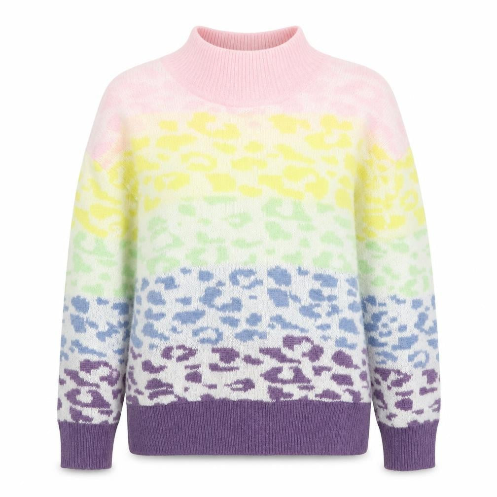 Next Womens Multicoloured Animal Print Mock Neck Jumper Size S