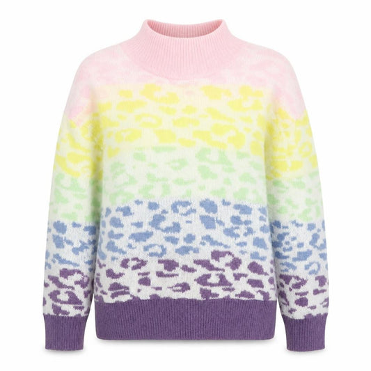 Next Womens Multicoloured Animal Print Mock Neck Jumper Size S