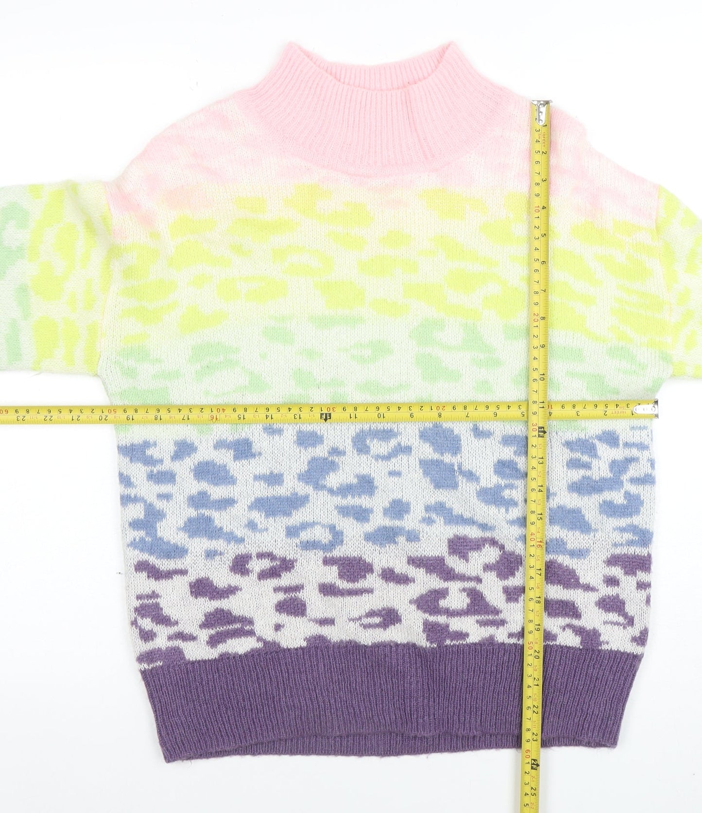 Next Womens Multicoloured Animal Print Mock Neck Jumper Size S