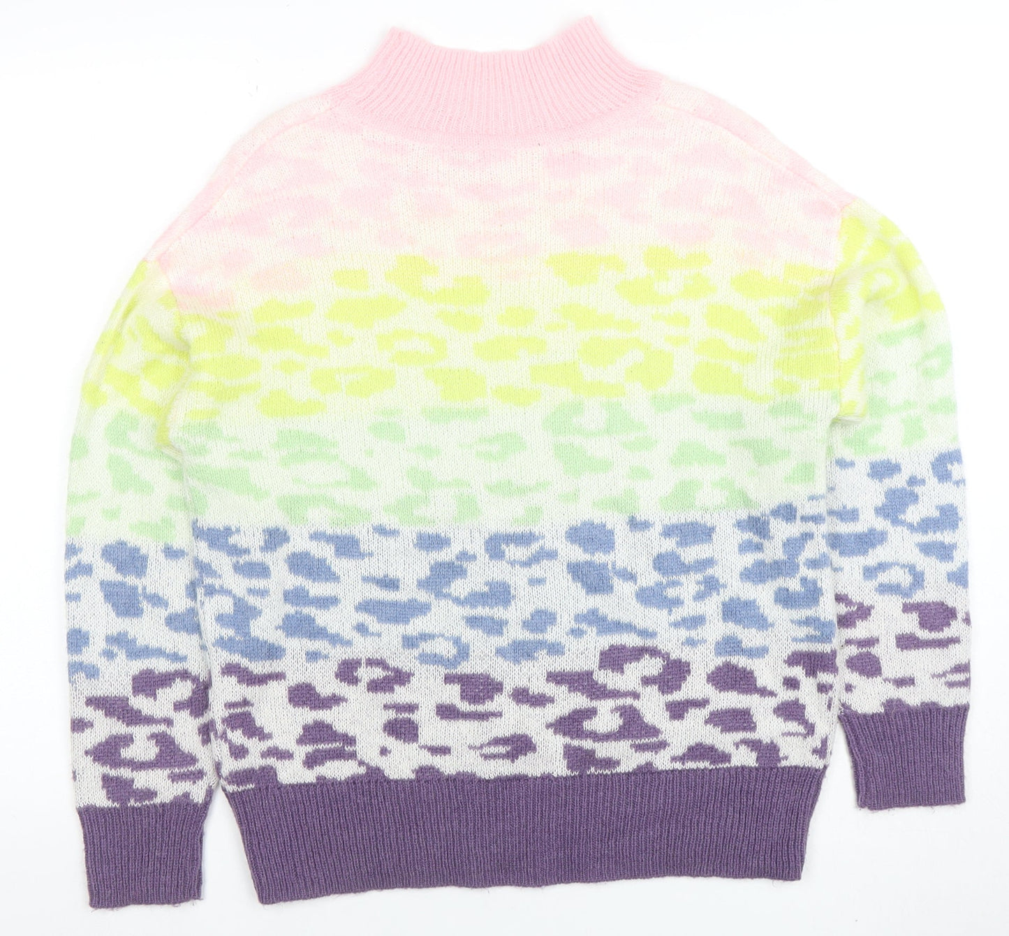 Next Womens Multicoloured Animal Print Mock Neck Jumper Size S