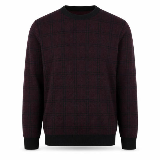 Next Men’s Red Check Crew Neck Cotton Jumper Medium