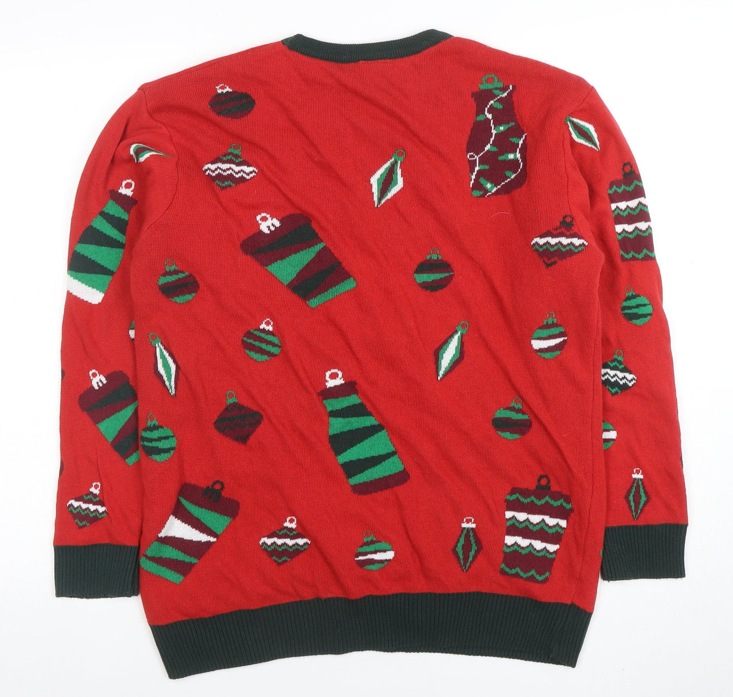Starbucks Women’s Red Christmas Crew Neck Pullover Jumper Size L