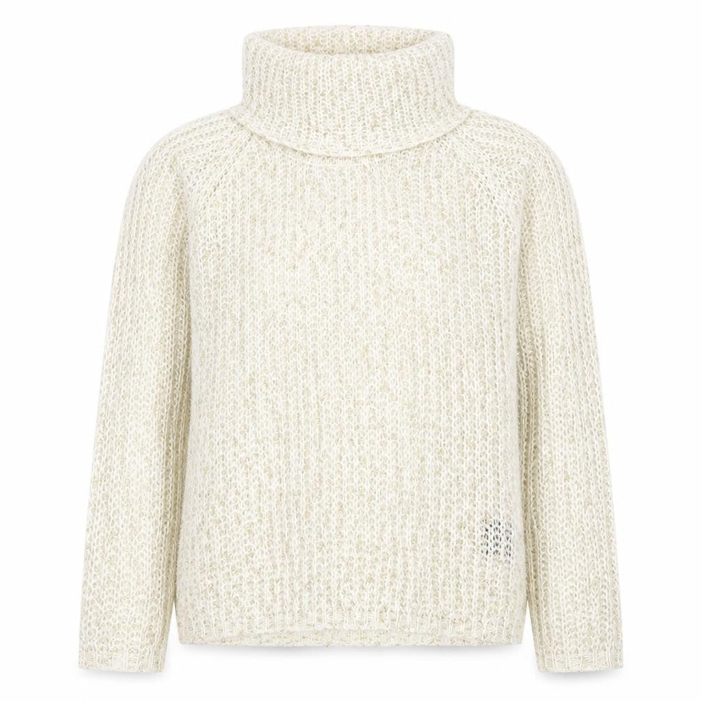 Anna Rose Women Ivory Chunky Roll Neck Knit Jumper Size M