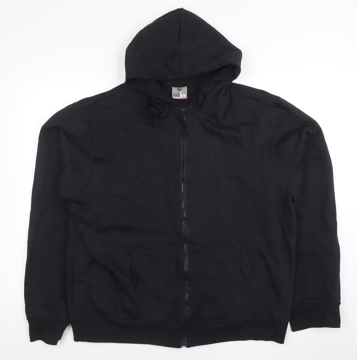 Blue Fin Men’s Black 2XL Full Zip Hoodie Lightweight Fleece