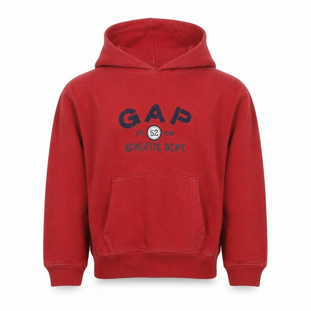 Gap Kids Boys Red Pullover Hoodie Athletic Dept Logo Size M